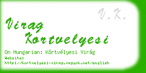 virag kortvelyesi business card