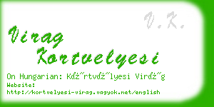 virag kortvelyesi business card